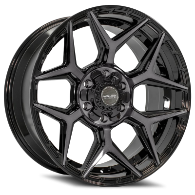 4P06 - 20 inch - 9.00 - Gloss Black with Brushed Tinted Clear