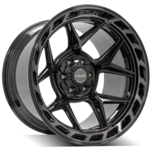 4P55 - 22 inch - 10.00 - Gloss Black with Brushed Tinted Clear