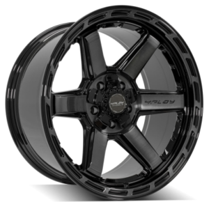 4P63 - 22 inch - 12.00 - Gloss Black with Brushed Tinted Clear