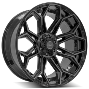 4P83 - 24 inch - 12.00 - Gloss Black with Brushed Tinted Clear