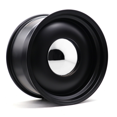 Smoothie Black Large - 20 inch - 8.50 - Matte black & chrome kap
