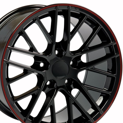 CV08B red line - 19 inch - 10.00 - Zwart