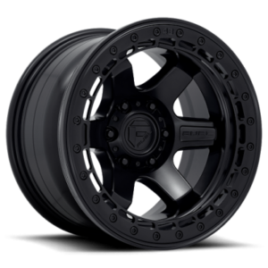 D122 BLOCK BEADLOCK - 17 inch - 8.50 - Matte black w/ matte black ring