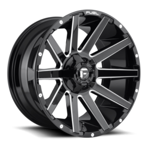 D615 CONTRA - 20 inch - 9.00 - Gloss black milled
