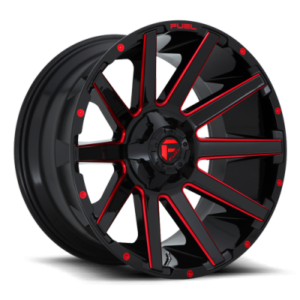 D643 CONTRA - 20 inch - 10.00 - Gloss black red tinted clear