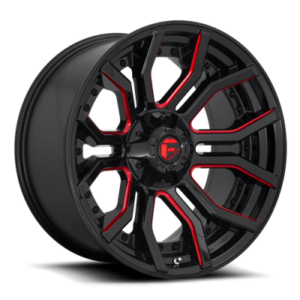 D712 RAGE - 20 inch - 10.00 - Gloss black red tinted clear