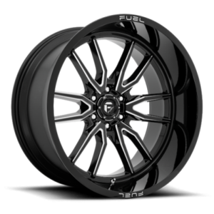 D761 CLASH - 20 inch - 10.00 - Gloss black milled