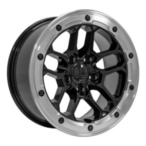 DF01 - 17 inch - 8.00 - Gloss Black with Milled Ring