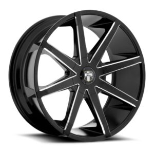 S109 PUSH - 20 inch - 8.50 - Gloss black milled