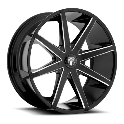 S109 PUSH - 20 inch - 8.50 - Gloss black milled