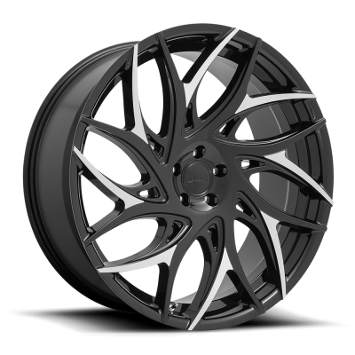 S259 G.O.A.T. - 24 inch - 10.00 - Gloss black w/ machined spokes