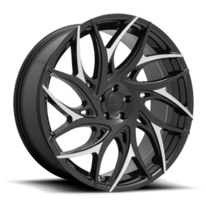 S259 G.O.A.T. - 24 inch - 10.00 - Gloss black w/ machined spokes
