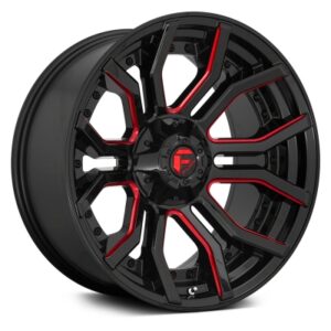 D712 RAGE - 22 inch - 10.00 - Gloss black red tinted clear
