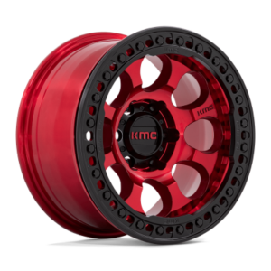 KM237 RIOT BEADLOCK - 17 inch - 8.50 - Candy red w/ satin black ring