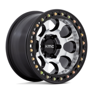 KM237 RIOT BEADLOCK - 17 inch - 8.50 - Machined face satin black windows & ring