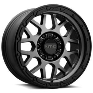 KM535 GRENADE OFF-ROAD - 20 inch - 9.00 - Matte gray w/ matte black lip