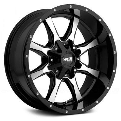 MO970 - 20 inch - 9.00 - Gloss black w/ machined face