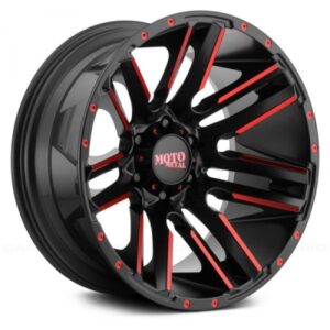 MO978 RAZOR - 20 inch - 10.00 - Satin black machined w/ red clear coat