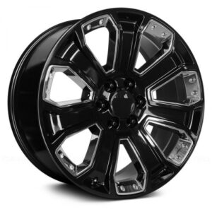 PR113 - 22 inch - 9.00 - Gloss black w/ chrome accents