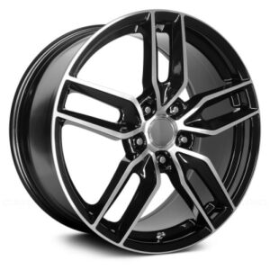 Pr160 (PR1605) - 18 inch - 9.50 - Gloss black w/ machined spokes