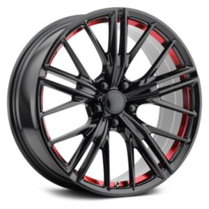 PR194 - 20 inch - 10.00 - Gloss black red machined