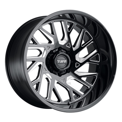 T4B - 22 inch - 12.00 - Gloss black w/ milled spokes