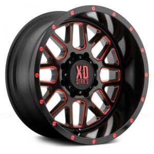 XD820 GRENADE - 20 inch - 9.00 - Satin black milled w/ red tinted clear coat