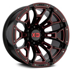 XD841 BONEYARD - 20 inch - 10.00 - Gloss black milled w/ red tint