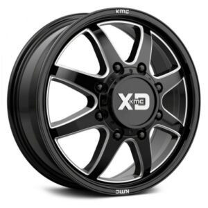 XD845 PIKE DUALLY - 22 inch - 8.20 - Gloss black milled - front