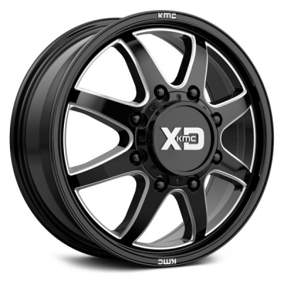 XD845 PIKE DUALLY - 22 inch - 8.20 - Gloss black milled - front