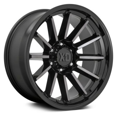 XD855 LUXE - 20 inch - 10.00 - Gloss black machined w/ gray tint
