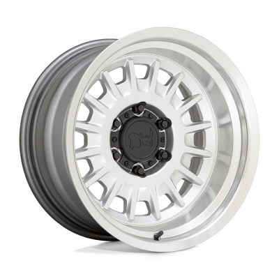 ALISO - 18 inch - 9.00 - Gloss silver w/ mirror cut face & lip