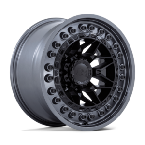 ALPHA - 17 inch - 9.00 - Matte black w/ gunmetal lip