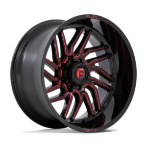 D808 HURRICANE - 24 inch - 12.00 - Gloss black milled red tint