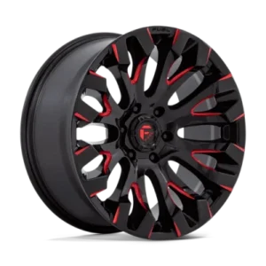 D829 QUAKE - 18 inch - 9.00 - Gloss black milled red tint