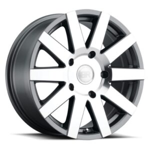 JOURNEY - 18 inch - 8.00 - Gloss gunmetal w/ mirror-cut face