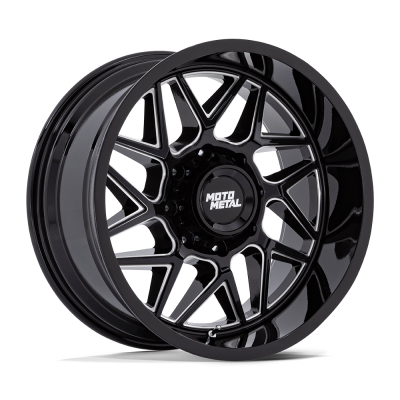 MO812 TURBINE - 20 inch - 10.00 - Gloss black milled