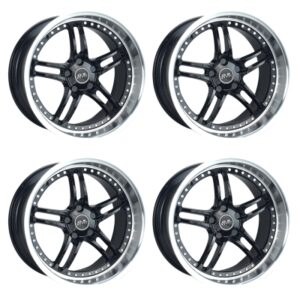 OX Wheels OX682 - Breedset (complete set) - 18 inch - 9.00 - Black Machined Lip