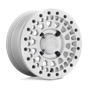 Parker beadlock utv - 14 inch - 7.00 - SILVER W/MIRROR CUT FACE (5+2)