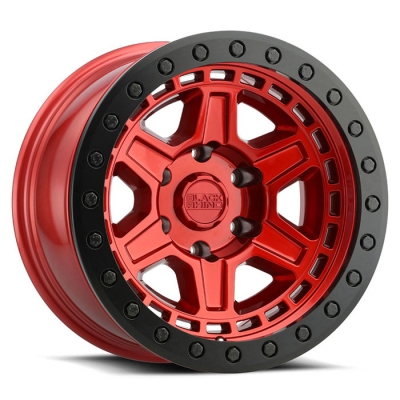 RENO - 17 inch - 9.00 - Candy red w/ black ring & bolts