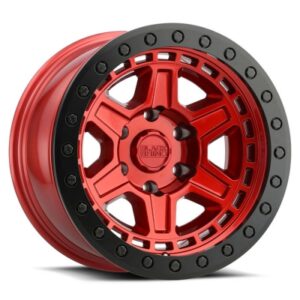 RENO - 17 inch - 9.00 - Candy red w/ black ring & bolts