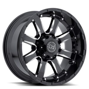 SIERRA - 17 inch - 9.00 - Gloss black w/ milled spokes