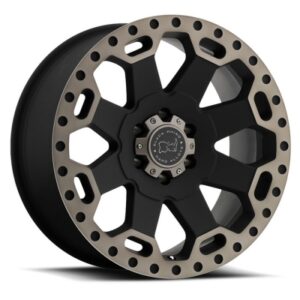 WARLORD - 17 inch - 9.00 - Matte black w/ machined dark tint
