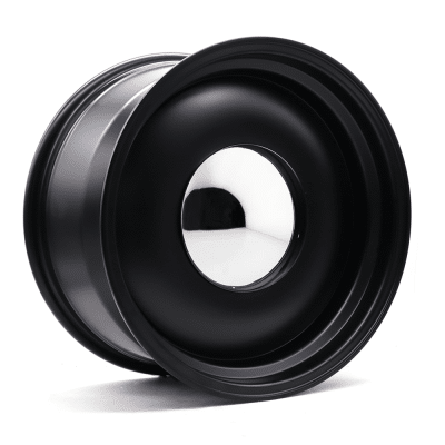 Smoothie Black Large - 18 inch - 8.00 - Matte Black & Chrome Kap