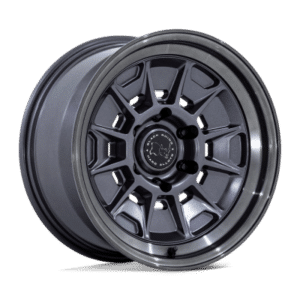 BR021 MONDO - 17 inch - 8.50 - Matte gunmetal w/ gloss gray lip